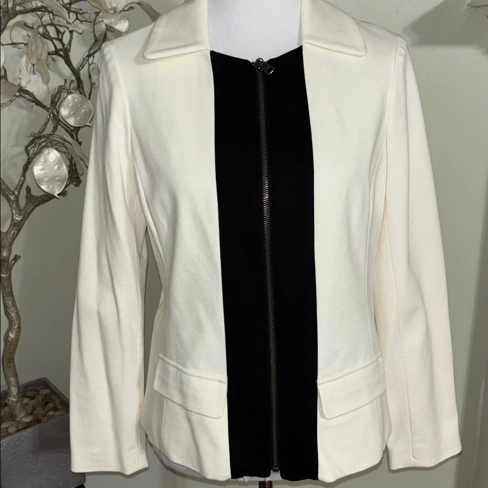 Chico's Black Cream Blazer
